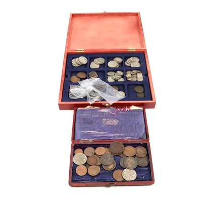 Lot 262 - Collection of Queen Anne and later coins, some silver content.