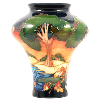 Lot 53 - Emma Bossons for Moorcroft, a vase in the Evening Sky design.