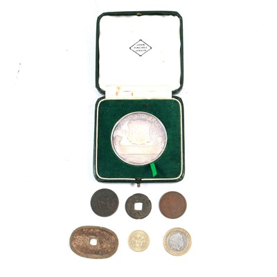 Lot 171 - Collection of British and overseas silver and other coins and commemorative medallions.