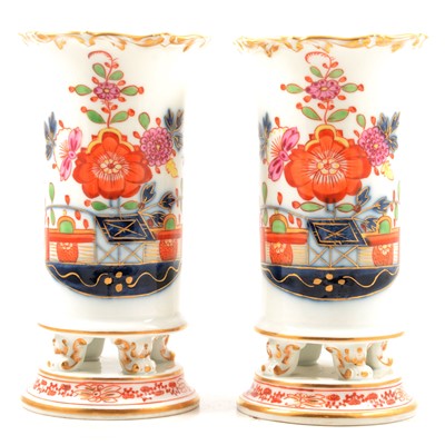 Lot 33 - Pair of Meissen porcelain vases