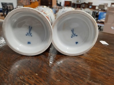 Lot 33 - Pair of Meissen porcelain vases