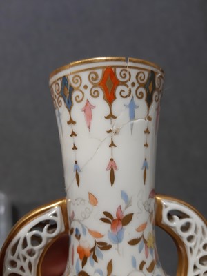 Lot 30 - Pair of Derby Crown Porcelain vases.