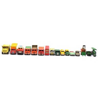 Lot 21 - Sixteen play-worn die-cast models, including Dinky