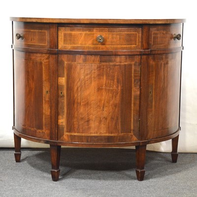 Lot 483 - Edwardian mahogany demi-lune commode