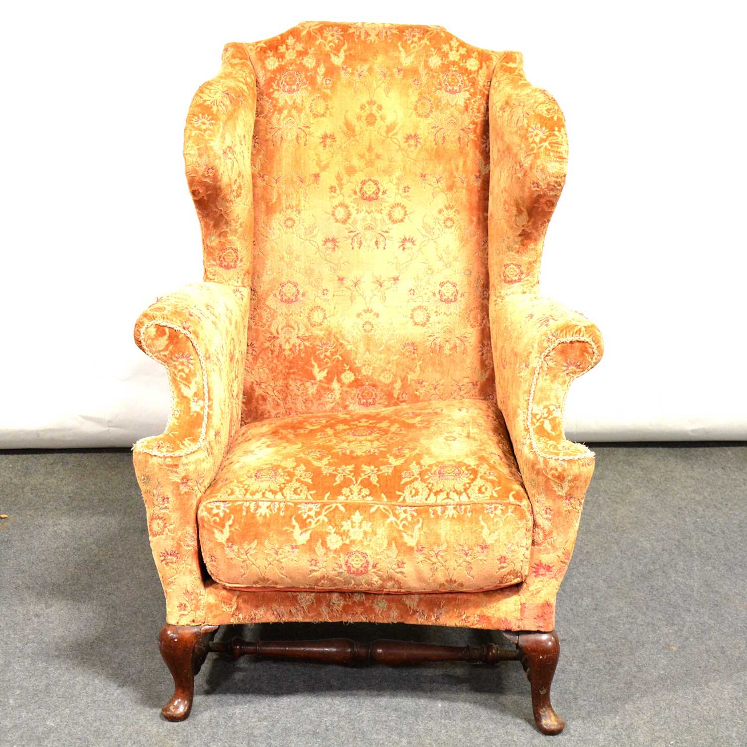 Lot 322 - Victorian wing back easy chair