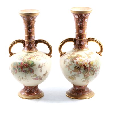 Lot 83 - Pair of Royal Doulton pottery vases