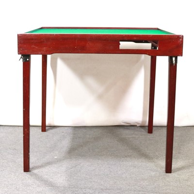 Lot 527 - Chinese rosewood Mahjong table and game