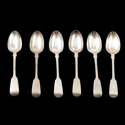 Lot 349 - A quantity of silver teaspoons, Georgian and later.