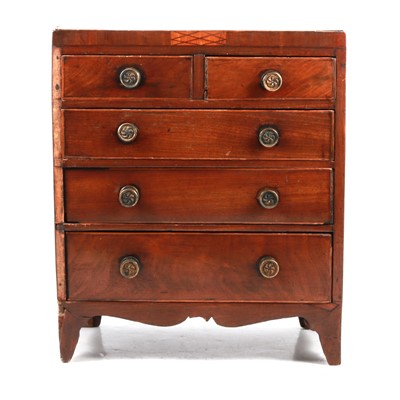 Lot 339 - Victorian mahogany apprentice chest of drawers