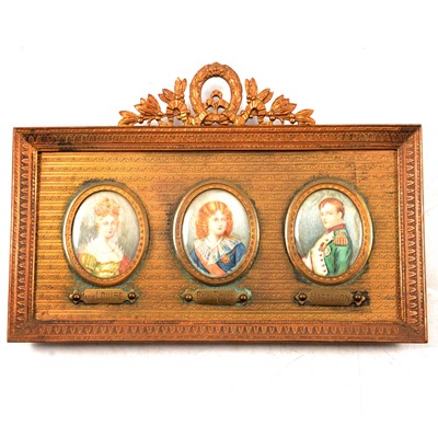 Lot 361 - Set of three miniature portraits