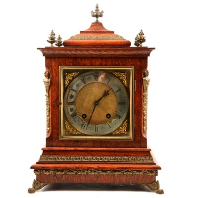 Lot 223 - Oak bracket clock