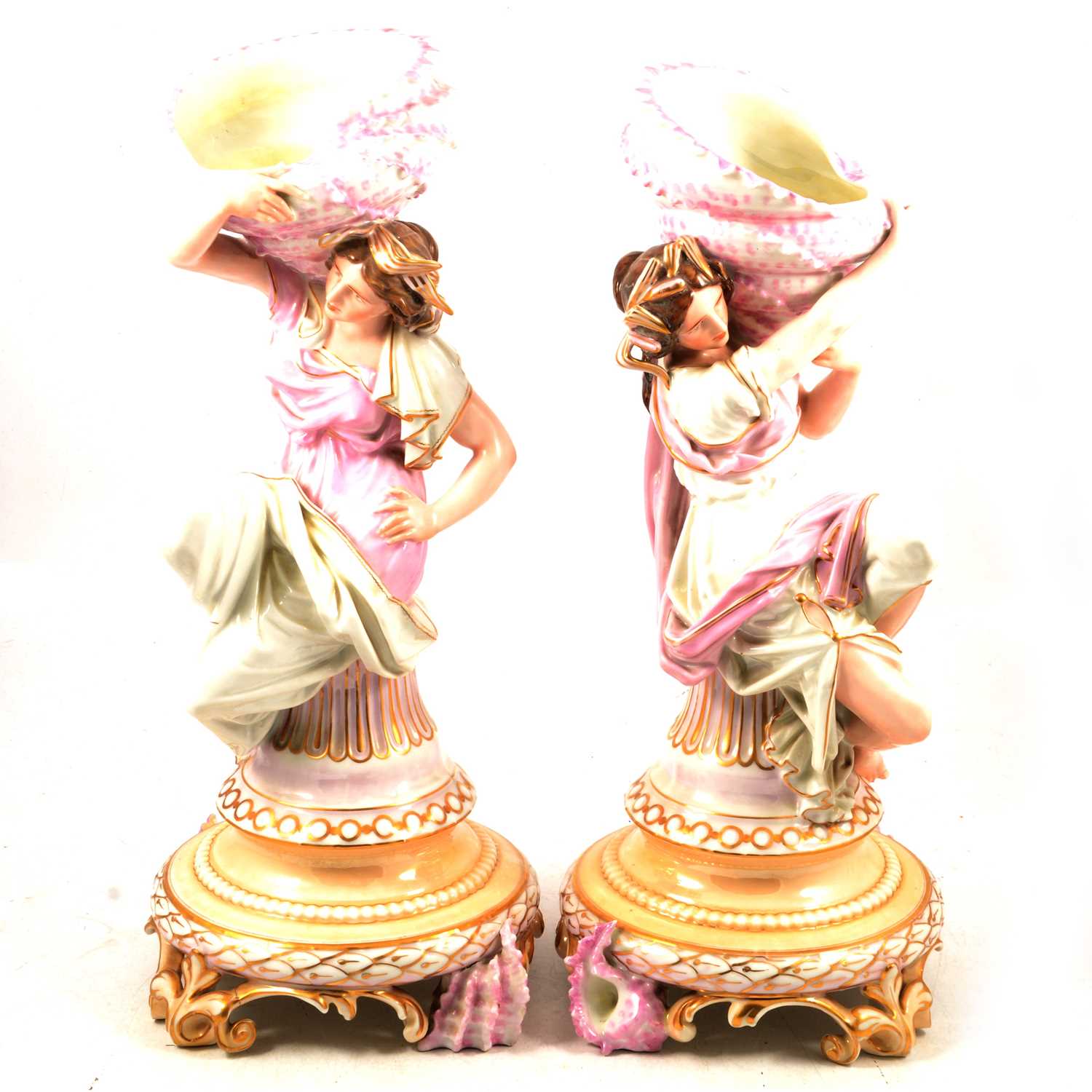 Lot 84 - Pair of French porcelain table ornaments, Gillet et Brianchon, Paris