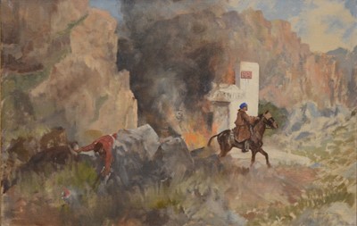 Lot 405 - Francis Russell Flint, Soldiers by ruins