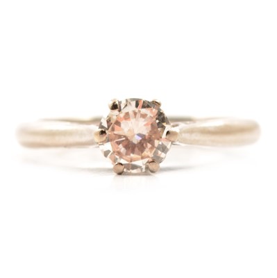 Lot 68 - A diamond solitaire ring.