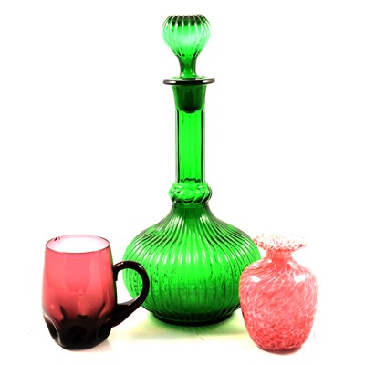 Lot 102 - Collection of Victorian coloured glass