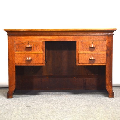 Lot 134 - Small Edwardian oak desk