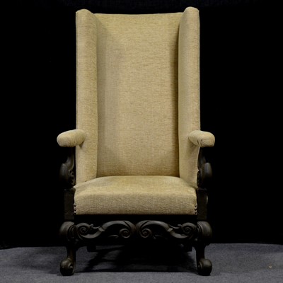 Lot 481 - 17th Century style high back armchair