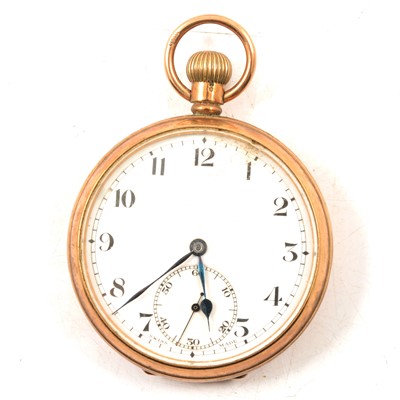 Lot 289 - 9ct gold pocket watch