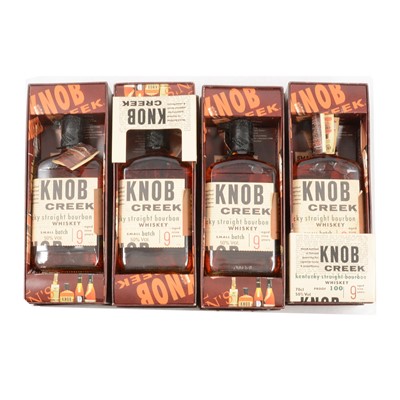 Lot 322 - Four bottles of Knob Creek, 9 year old, Kentucky Straight Bourbon whiskey