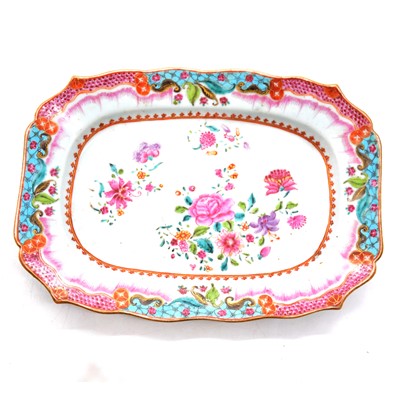 Lot 28 - Chinese famille rose porcelain dish, Quinlong