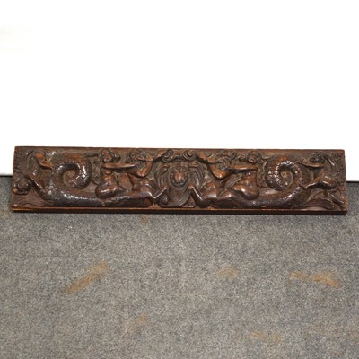 Lot 560 - Baroque style carved oak panel