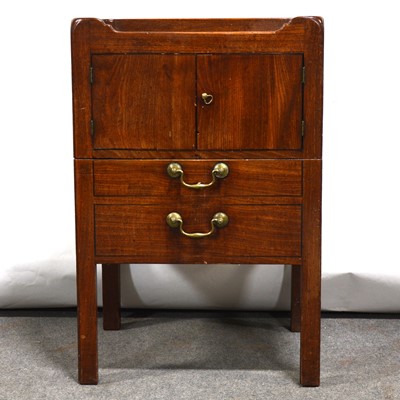 Lot 549 - George III mahogany night cupboard