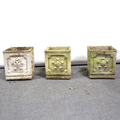 Lot 154 - Three square garden planters