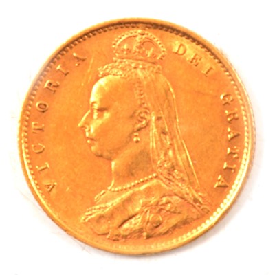 Lot 267 - A Gold Half Sovereign Coin, Victoria, 1890.