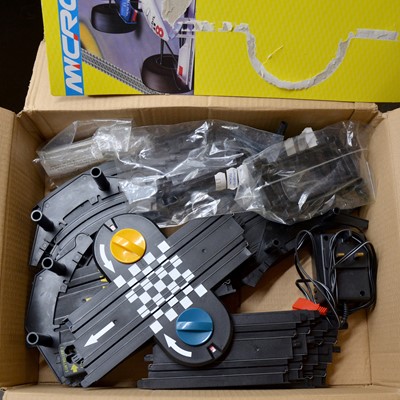 Lot 133 - Four scalextric slot cars, boxed, with track