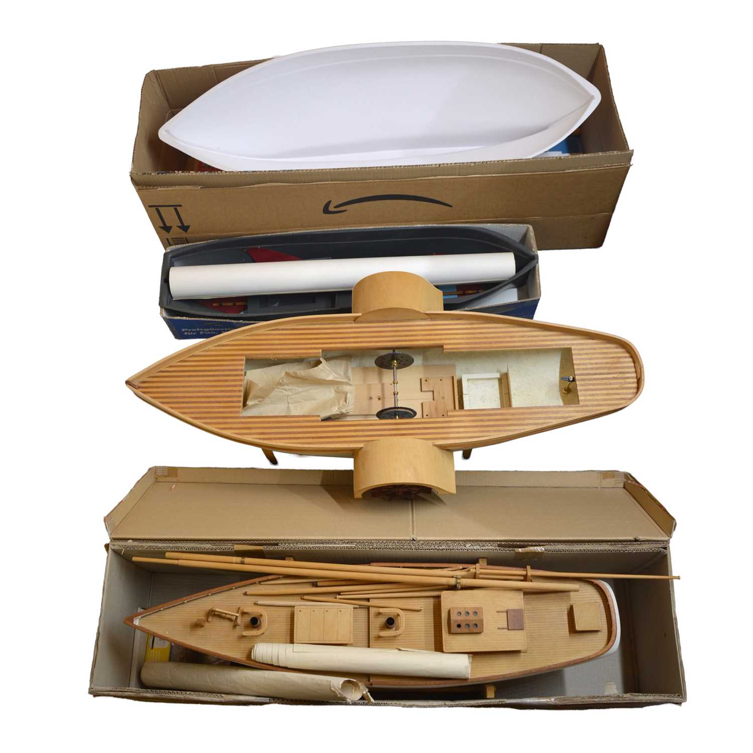 Lot 470 - Four model ship kits, some near-complete