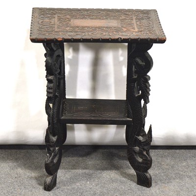 Lot 42 - Anglo-Indian carved hardwood table