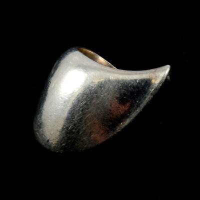 Lot 203 - Nanna Ditzel for Georg Jensen - a white metal abstract ring.