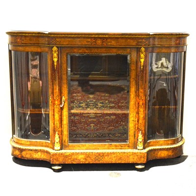 Lot 135 - Victorian burr walnut credenza