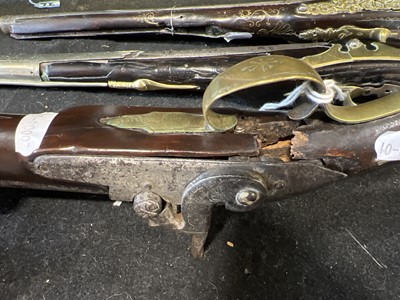 Lot 166 - Spanish flintlock pistol, 19th Century, and two other pistols