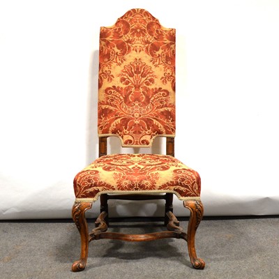 Lot 548 - Walnut framed high back dining chair, 19th Century