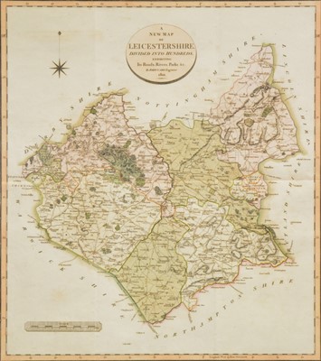 Lot 346 - John Cary, New map of Leicestershire divided...