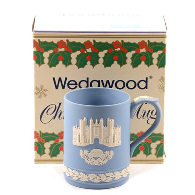 Lot 56 - One box of Wedgwood Christmas plates and mugs.