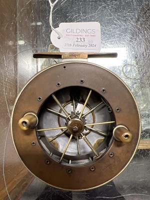 Lot 233 - An unusual "Allcock Aerial" 4-inch Salmon spinning reel, Rollerback model