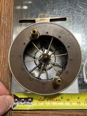 Lot 233 - An unusual "Allcock Aerial" 4-inch Salmon spinning reel, Rollerback model