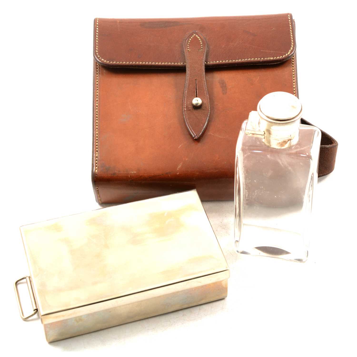 Lot 236 - A Hunting Flask and Sandwich case, Swaine & Adeney Ltd