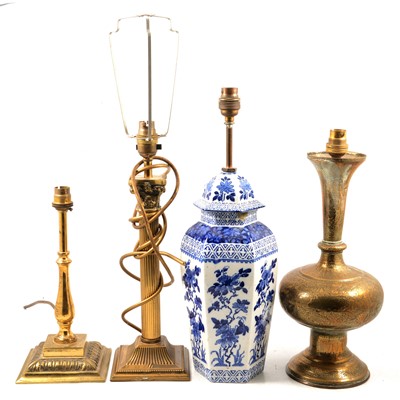 Lot 449 - Nine assorted table lamps