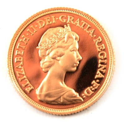 Lot 270 - A Gold Full Sovereign Proof Coin, Elizabeth II 1980.