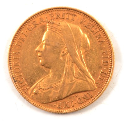 Lot 277 - A Gold Full Sovereign Coin, Victoria 1901.