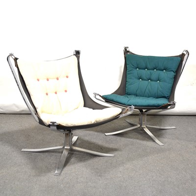 Lot 5 - Pair of  'Falcon' lounge chairs, 1970s, attributed to Sigurd Ressell for Vatne Mobler