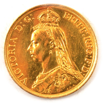 Lot 268 - A Gold Double Sovereign Coin, Victoria 1887.