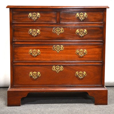 Lot 495 - Georgian style mahogany chest of drawers, by Haselbech Oak