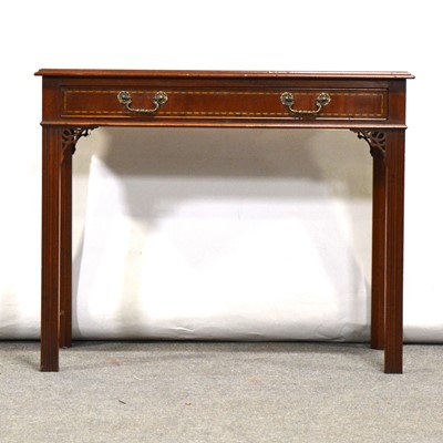 Lot 491 - George III style mahogany side table by Haselbech Oak