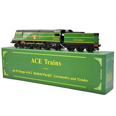 Lot 227 - ACE trains O gauge Bulleid Pacific locomotive, 2-rail and 3-rail compatible, bpxed