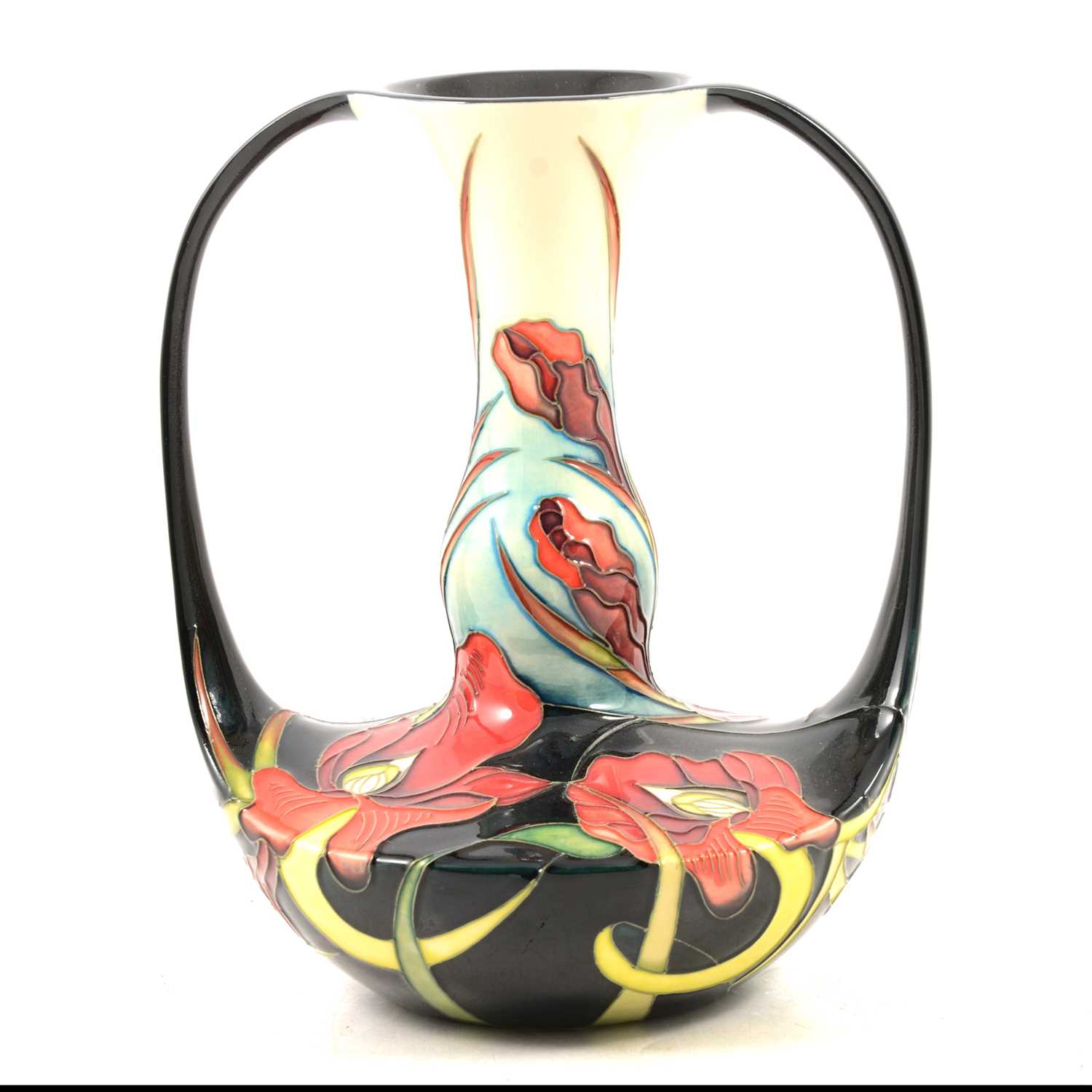 Lot 114 - Nicola Slaney for Moorcroft a vase in the Satin Flower design.