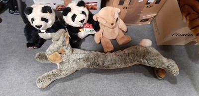 Lot 107 - Three boxes of various soft toys,including...